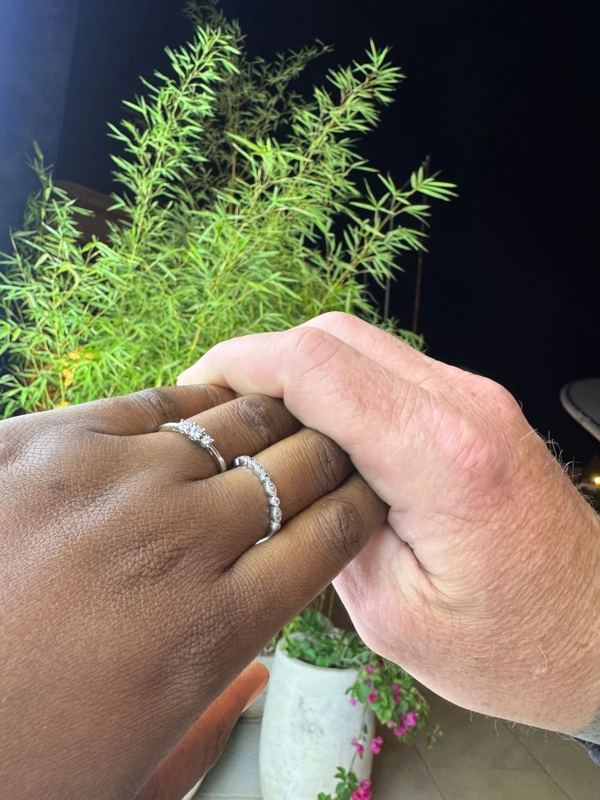 Loise and Lars' engagement rings